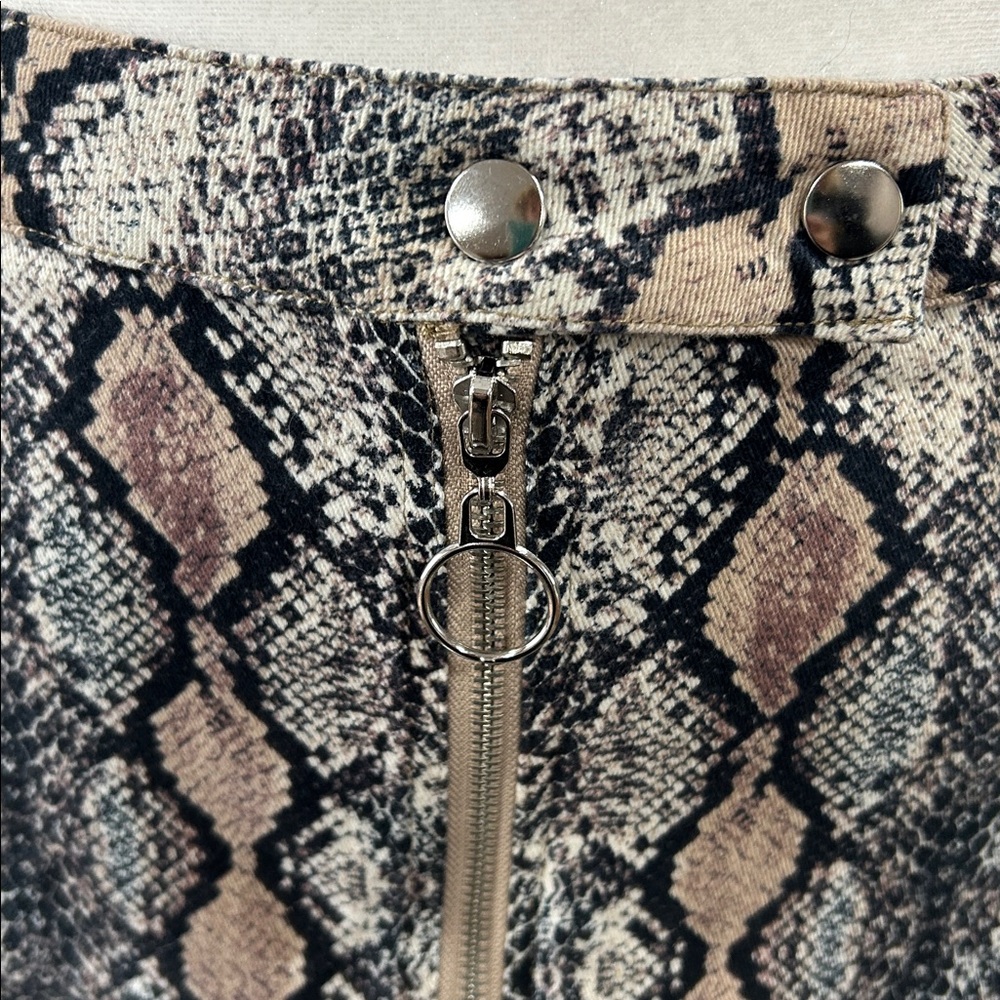 Altar'd State Snakeskin Mini Skirt with Zipper size large - Picture 3 of 7